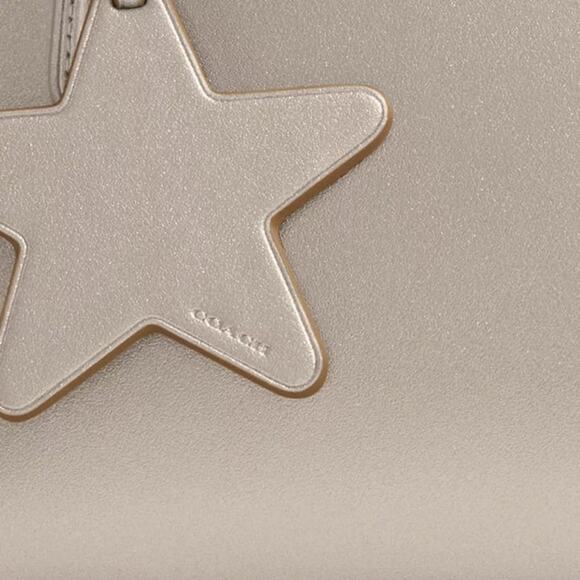 ❤️ COACH Andrea Carryall Bag Pearlized Smooth Leather Light Champagne - Picture 4 of 10